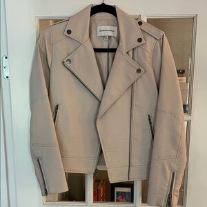 cupcakes & cashmere Cream Leather Jacket